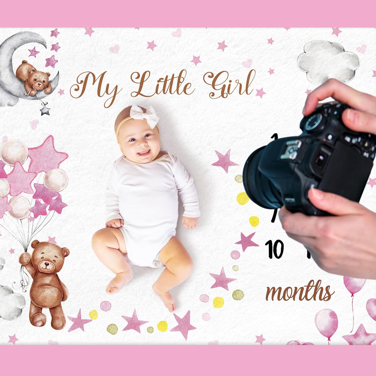 Baby Swaddle Blanket - Kocyk do zdjęć miesięcznych dziecka VIKAMA,
