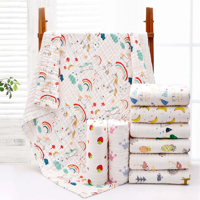 Baby Swaddle Blanket - 4-warstwowa gaza myjka dla niemowląt ręcznik