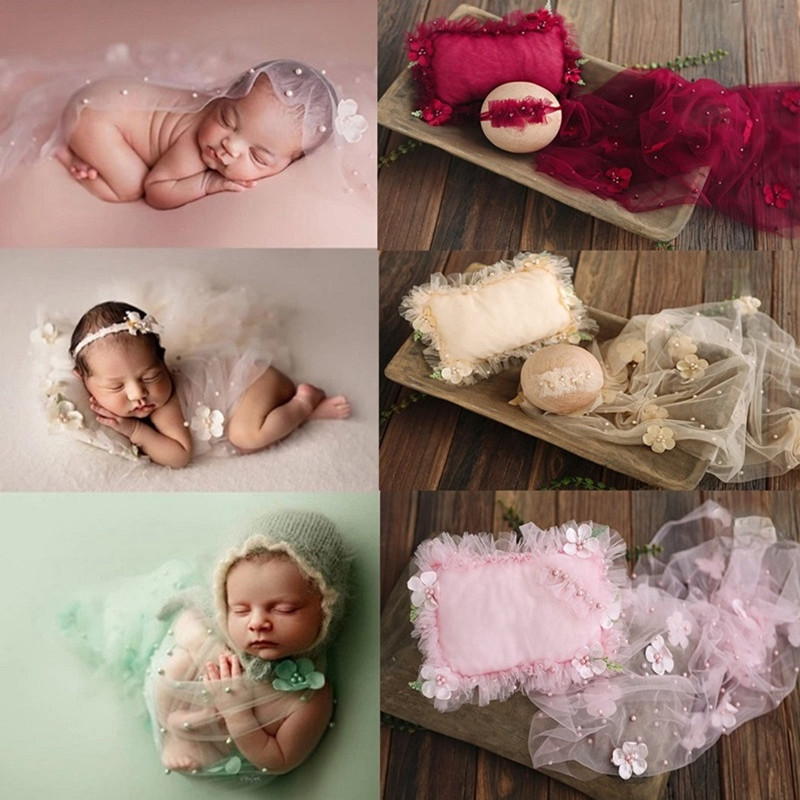 Baby Swaddle Blanket - Noworodek fotografia Wrap koc siatkowy tło