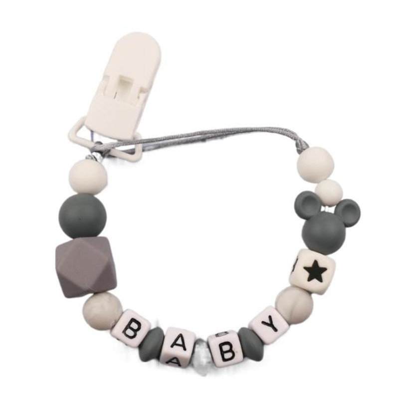 Baby Products Nipples - Spersonalizowane imię dziecka Silikonowy klips do